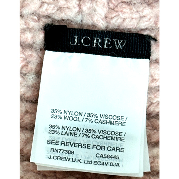 J Crew Pink Wool Cashmere Blend Chunky Knit Infinity Scarf - Picture 4 of 4